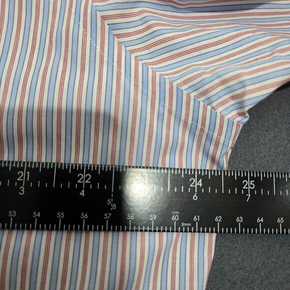 Brooks Brothers Men 34 16 Traditional Fit Striped Cotton Long Sleeve Dress Shirt - Picture 10 of 11
